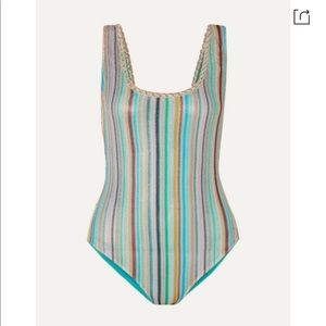 MISSONI Mare Riga Metallic Crochet-knit Swimsuit